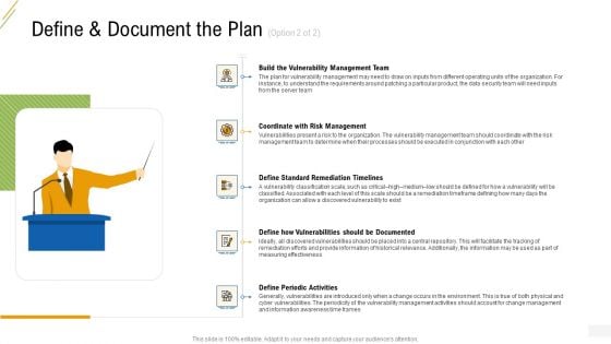 Company Vulnerability Administration Define And Document The Plan Team PDF