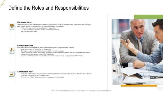 Company Vulnerability Administration Define The Roles And Responsibilities Designs PDF