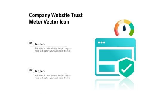 Company Website Trust Meter Vector Icon Ppt PowerPoint Presentation Infographics Example PDF