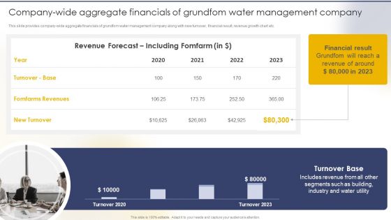 Company Wide Aggregate Financials Of Grundfom Water Management Company Mockup PDF