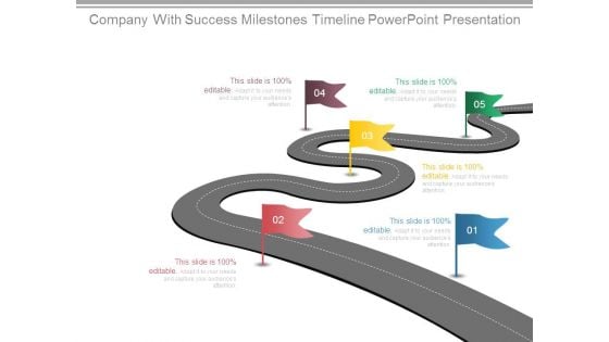 Company With Success Milestones Timeline Powerpoint Presentation