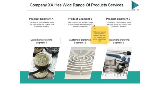 Company Xx Has Wide Range Of Products Services Ppt PowerPoint Presentation Professional Graphics Template Company Xx Has Wide Range Of Products Services Ppt PowerPoint Presentation Professional Graphics Template