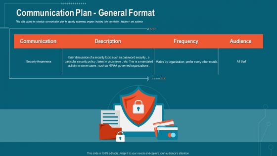 Companys Data Safety Recognition Communication Plan General Format Themes PDF