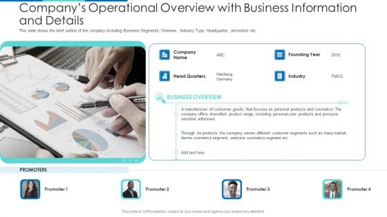 Companys Operational Overview With Business Information And Details Ppt Gallery Example PDF Companys Operational Overview With Business Information And Details Ppt Gallery Example PDF