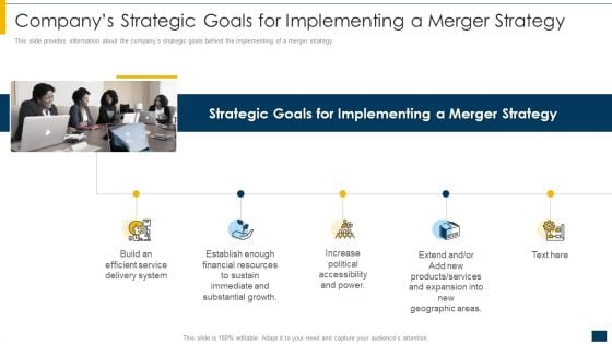 Companys Strategic Goals For Implementing A Merger Strategy Ppt Summary Shapes PDF