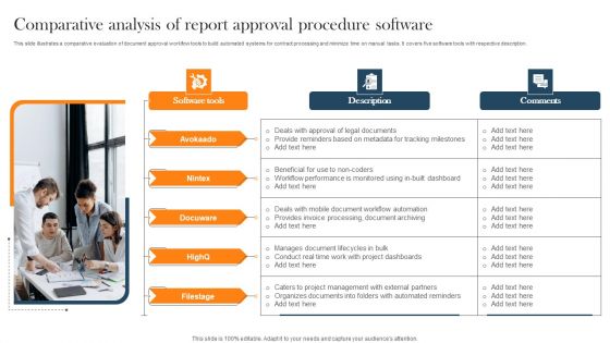 Comparative Analysis Of Report Approval Procedure Software Pictures PDF
