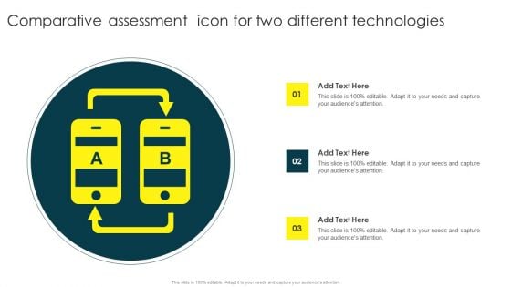 Comparative Assessment Icon For Two Different Technologies Formats PDF