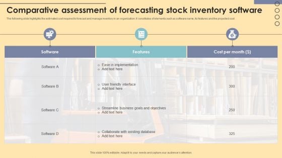 Comparative Assessment Of Forecasting Stock Inventory Software Background PDF