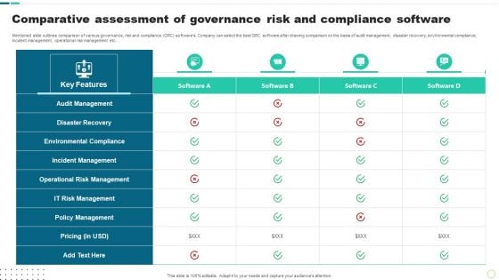 Comparative Assessment Of Governance Risk And Compliance Software Diagrams PDF Comparative Assessment Of Governance Risk And Compliance Software Diagrams PDF