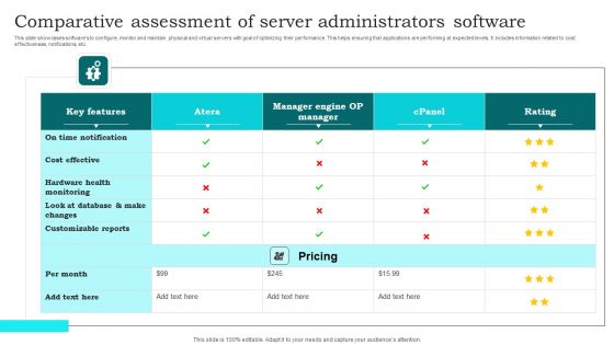 Comparative Assessment Of Server Administrators Software Pictures PDF