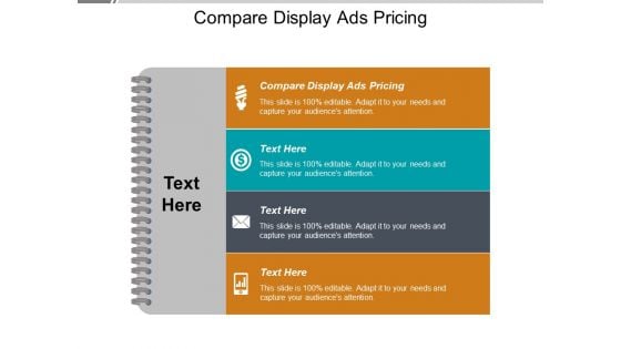 Compare Display Ads Pricing Ppt PowerPoint Presentation Professional Background Designs Cpb
