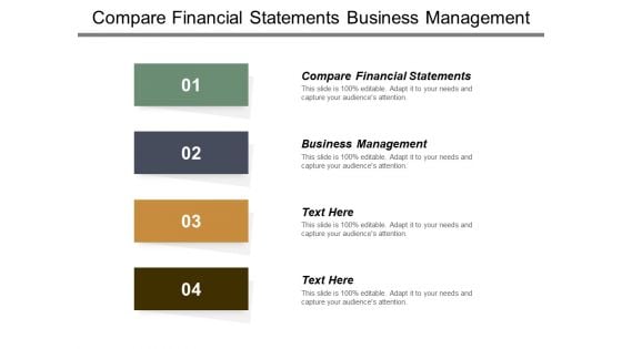 Compare Financial Statements Business Management Ppt PowerPoint Presentation Ideas Icon