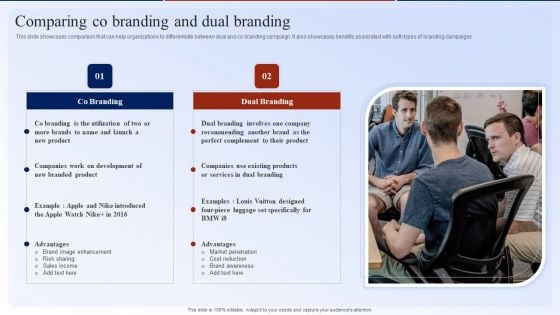 Comparing Co Branding And Dual Branding Dual Branding Marketing Campaign Introduction PDF