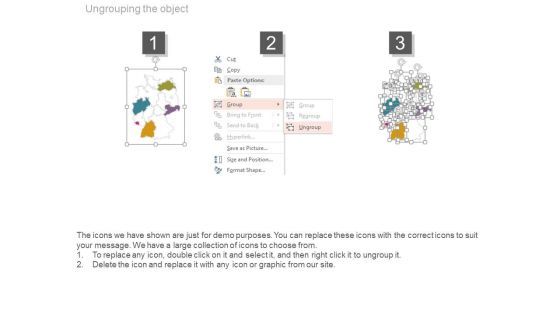 Comparison Map Chart With Social Media Icons Powerpoint Slides