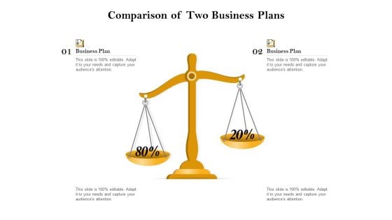 Comparison Of Two Business Plans Ppt PowerPoint Presentation Gallery Slide Download PDF