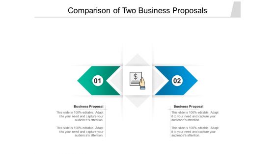 Comparison Of Two Business Proposals Ppt PowerPoint Presentation Gallery Skills PDF