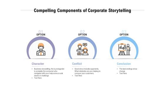 Compelling Components Of Corporate Storytelling Ppt PowerPoint Presentation Show Portfolio