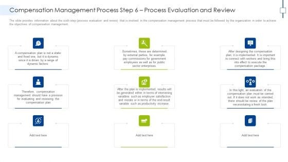 Compensation Management Process Step 6 Process Evaluation And Review Designs PDF