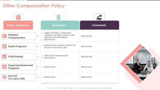 Compensation Survey Sheet Other Compensation Policy Summary PDF