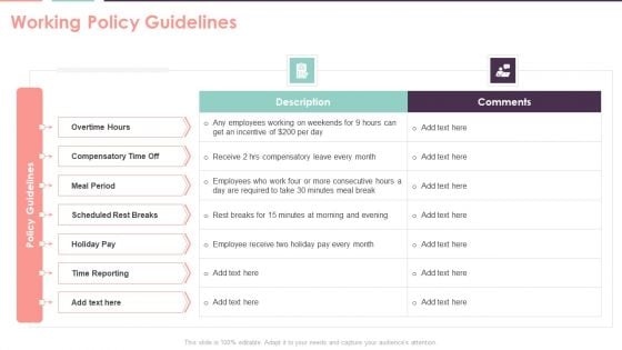 Compensation Survey Sheet Working Policy Guidelines Designs PDF