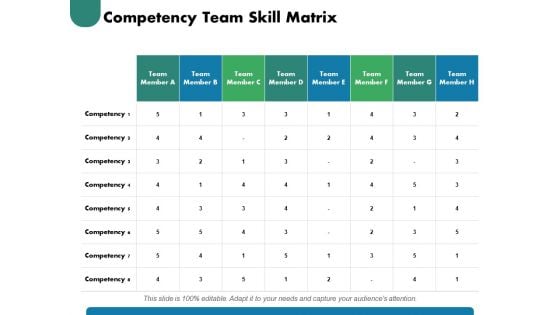 Competency Team Skill Matrix Ppt PowerPoint Presentation Outline Outfit