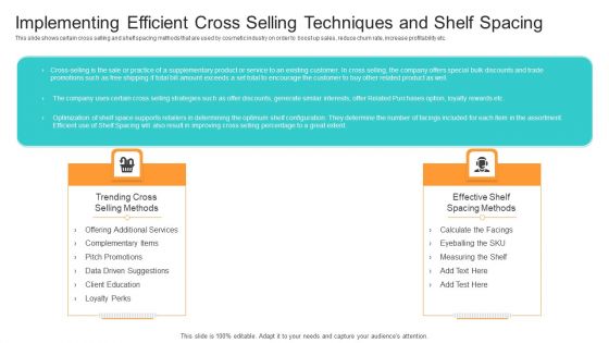 Competition Implementing Efficient Cross Selling Techniques And Shelf Spacing Brochure PDF