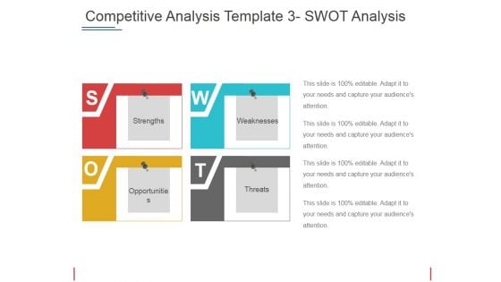 Competitive Analysis Swot Analysis Ppt PowerPoint Presentation File Slides