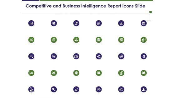 Competitive And Business Intelligence Report Icons Slide Ppt Portfolio Example PDF