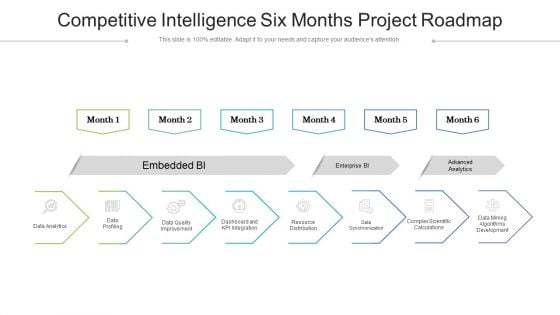 Competitive Intelligence Six Months Project Roadmap Graphics