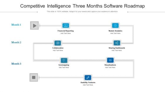 Competitive Intelligence Three Months Software Roadmap Portrait