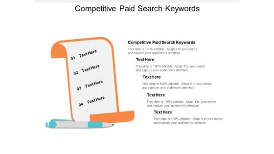 Competitive Paid Search Keywords Ppt PowerPoint Presentation Pictures Deck Cpb