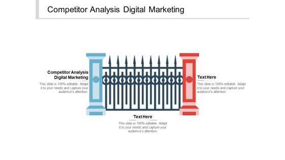 Competitor Analysis Digital Marketing Ppt PowerPoint Presentation Infographics Vector Cpb