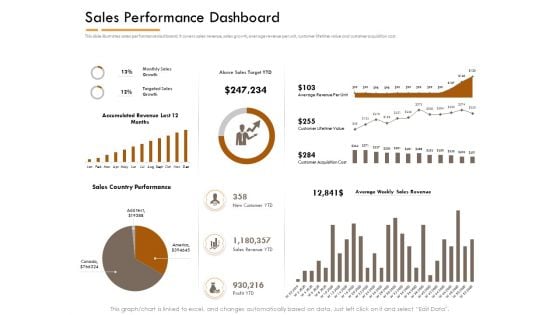 Competitor Intelligence Research And Market Intelligence Sales Performance Dashboard Professional PDF