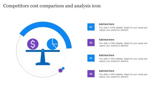 Competitors Cost Comparison And Analysis Icon Guidelines PDF