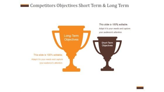 Competitors Objectives Short Term And Long Term Ppt PowerPoint Presentation Designs