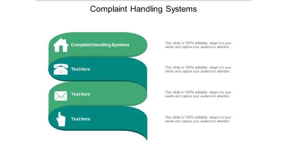 Complaint Handling Systems Ppt PowerPoint Presentation Model Portrait Cpb Pdf