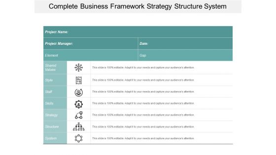 Complete Business Framework Strategy Structure System Ppt PowerPoint Presentation Ideas Templates