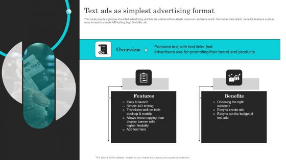 Complete Guide Of Paid Media Marketing Techniques Text Ads As Simplest Advertising Format Template PDF