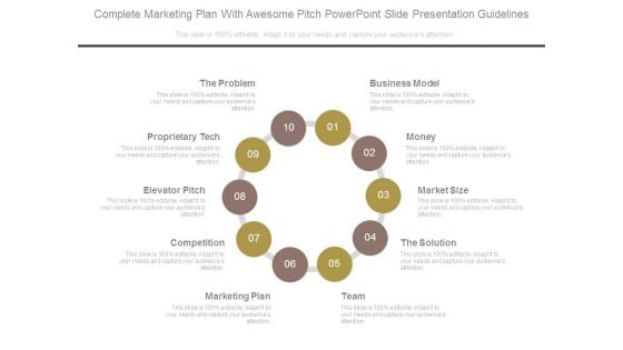 Complete Marketing Plan With Awesome Pitch Powerpoint Slide Presentation Guidelines