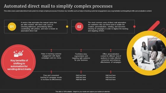 Complete Strategic Manual For Direct Mail Marketing Automated Direct Mail To Simplify Complex Processes Brochure PDF