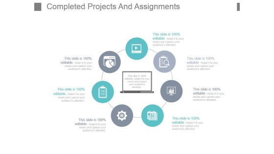 Completed Projects And Assignments Powerpoint Slide Background