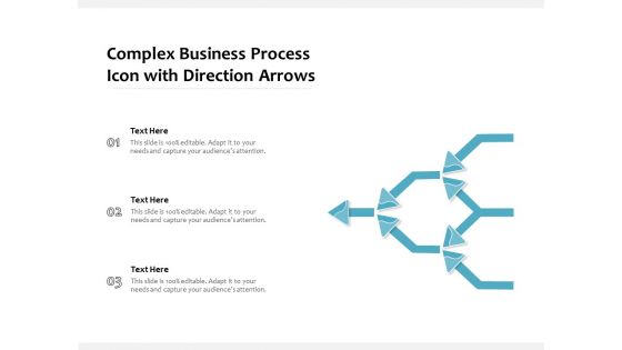 Complex Business Process Icon With Direction Arrows Ppt PowerPoint Presentation Gallery Visuals PDF