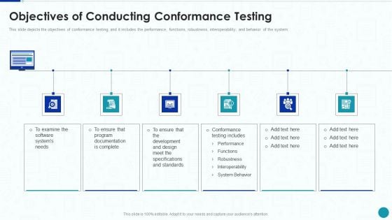 Compliance Testing IT Objectives Of Conducting Conformance Testing Background PDF