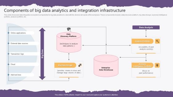 Components Of Big Data Analytics And Integration Infrastructure Elements PDF