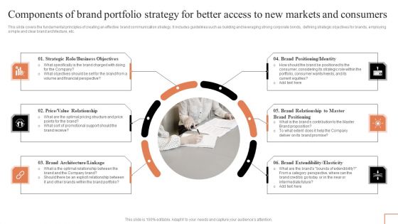 Components Of Brand Portfolio Strategy For Better Access To New Markets And Consumers Brochure PDF