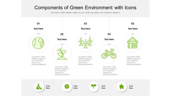 Components Of Green Environment With Icons Ppt PowerPoint Presentation File Structure PDF