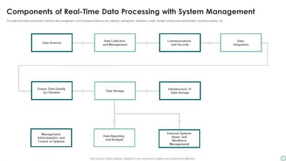 Components Of Real Time Data Processing With System Management Ppt Infographic Template Diagrams PDF