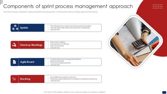 Components Of Sprint Process Management Approach Ppt Inspiration Background Designs PDF