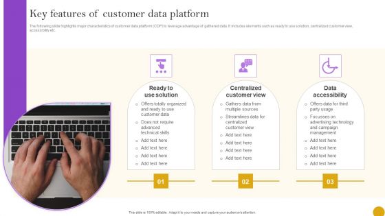 Comprehensive Customer Data Platform Guide Optimizing Promotional Initiatives Key Features Of Customer Data Platform Ideas PDF