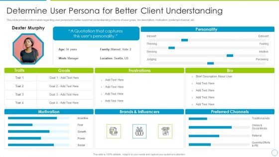 Comprehensive Development And Operations Adoption Initiatives IT Determine User Persona Graphics PDF